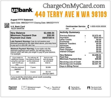 440 terry ave n wa 98109 charge on credit card